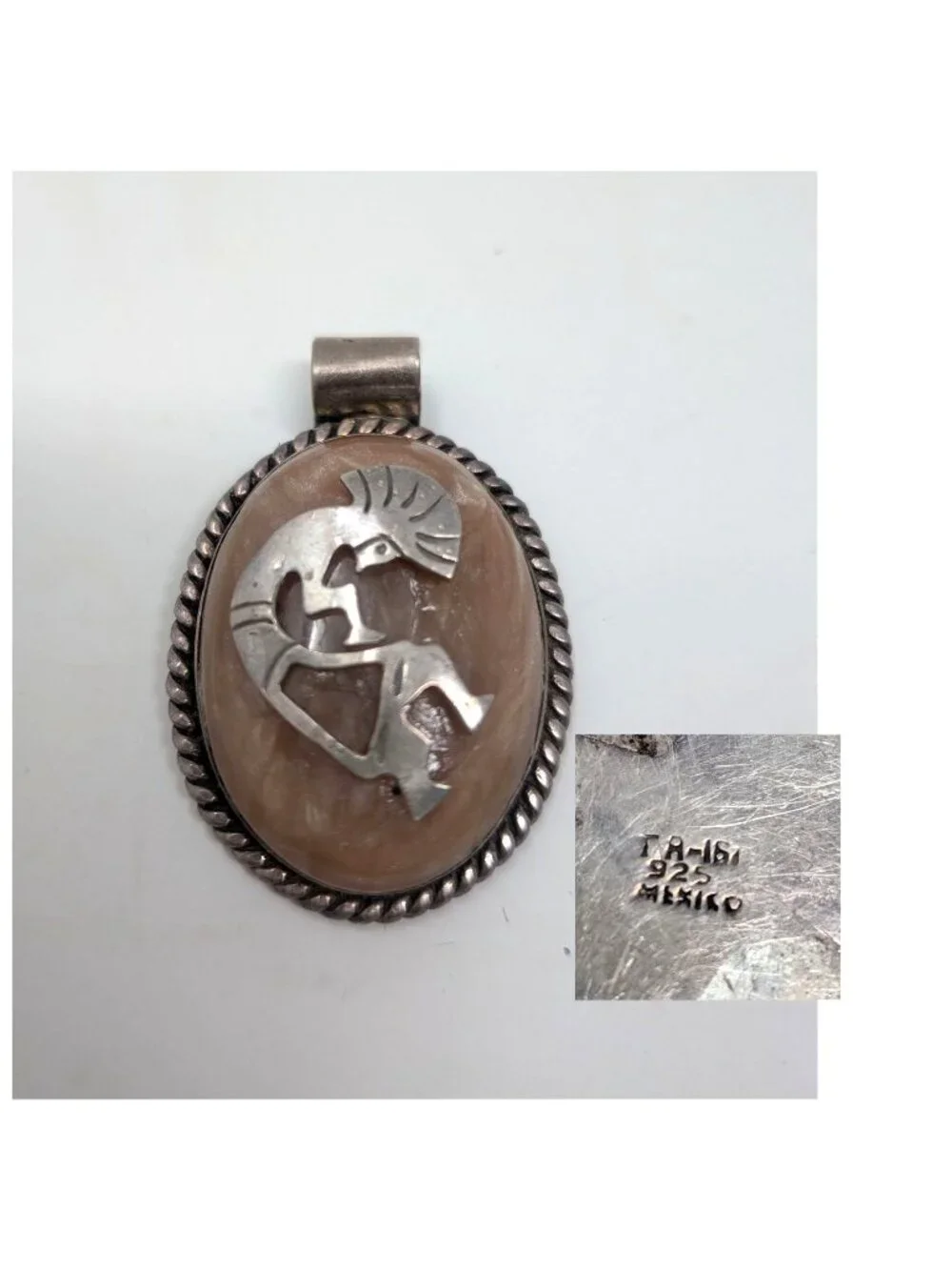 Vintage Hopi Kokopelli Stamped Taxco Mexico Silver 925 Pendant Music Man